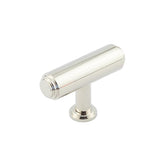 Belgrave T Bar Stepped Cupboard Knobs   Polished Nickel - Burlington Range
